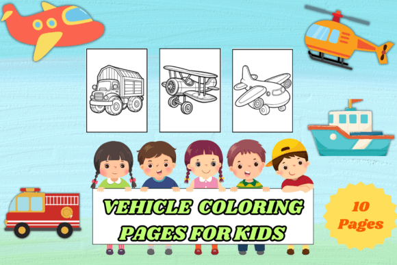 Vehicle Coloring Pages for Kids