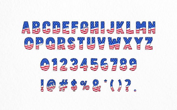 American Flag Font - Preview 1