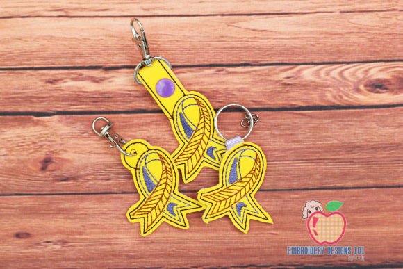 Awareness Ribbon ITH Keyfob Design