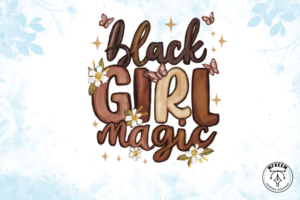 Black Girl Magic Clipart PNG Graphic by mfreem · Creative Fabrica