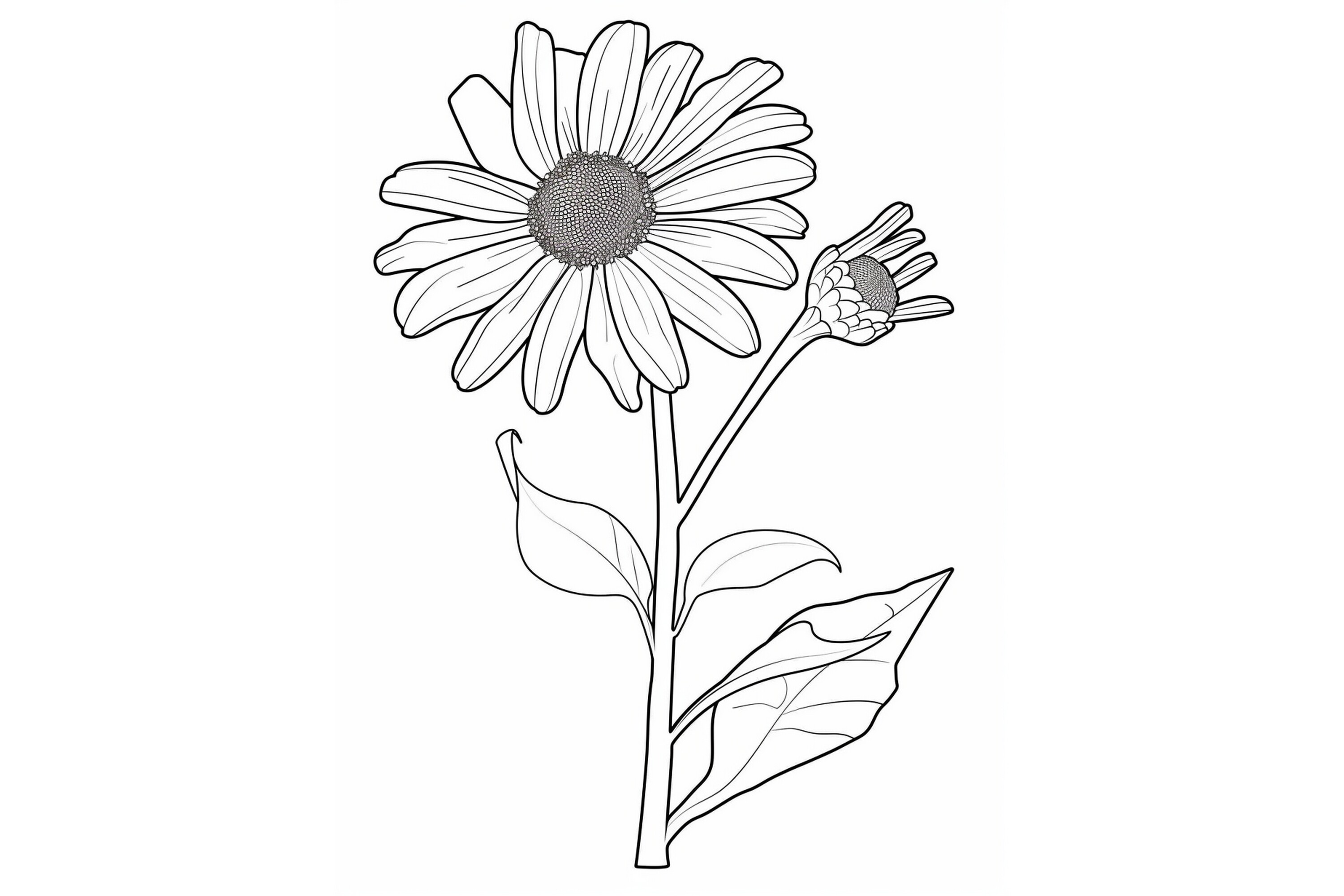 Daisy Flower Adults Coloring Page Graphic by Forhadx5 · Creative Fabrica