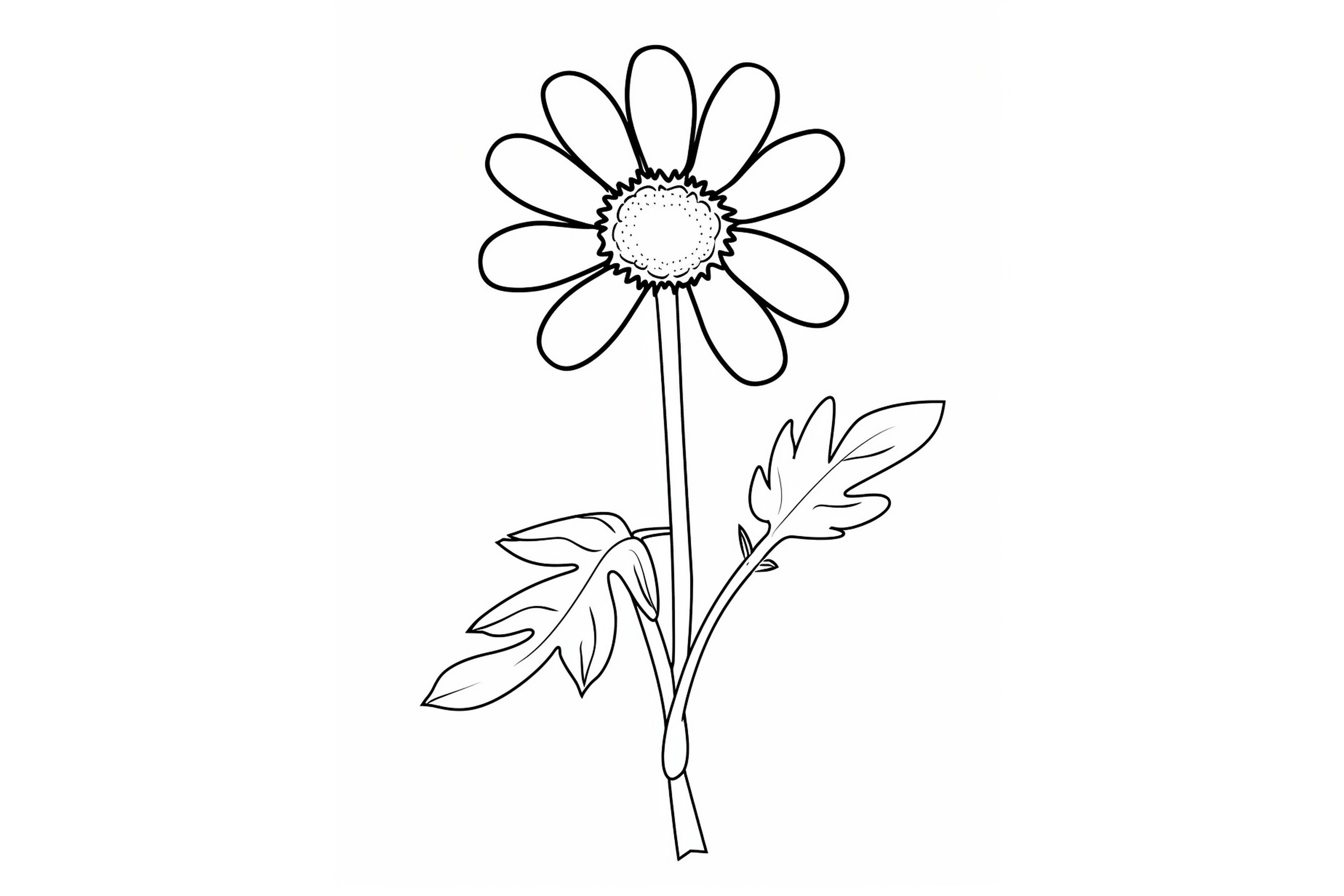 Daisy Flower Adults Coloring Page Graphic by Forhadx5 · Creative Fabrica