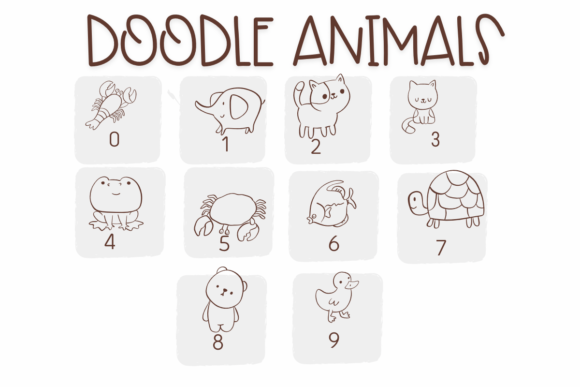 Doodle Animals Font - Preview 3