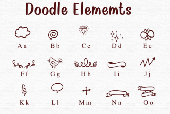 Doodle Elements Font - Preview 1