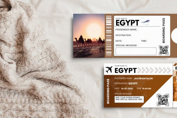 Egypt Trip Surprise Gift Ticket Canva