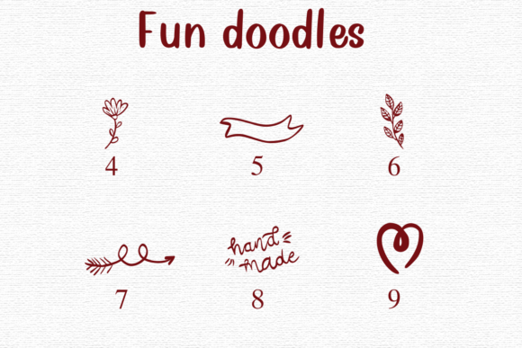 Fun Doodles Font PNG with transparent background - Preview 3