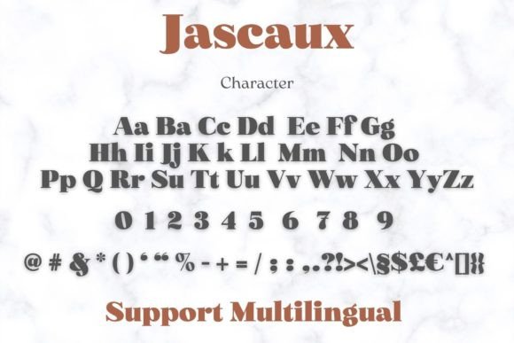Jascaux Font font preview - 2