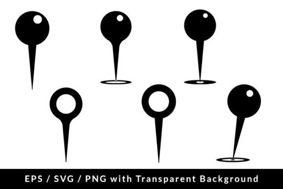 Location Pin Icon Set SVG EPS PNG Graphic by Formatoriginal · Creative ...