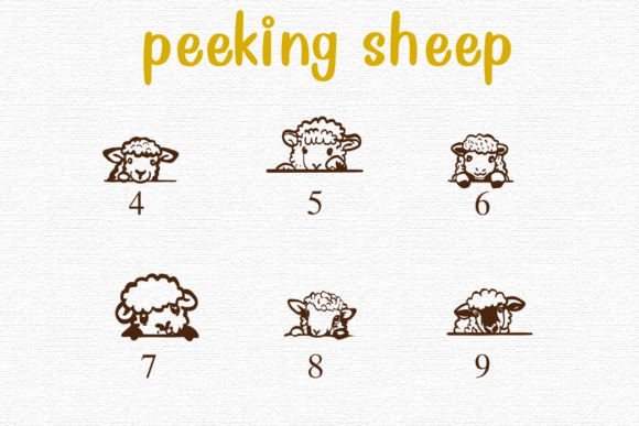 Peeking Sheep Font PNG with transparent background - Preview 3