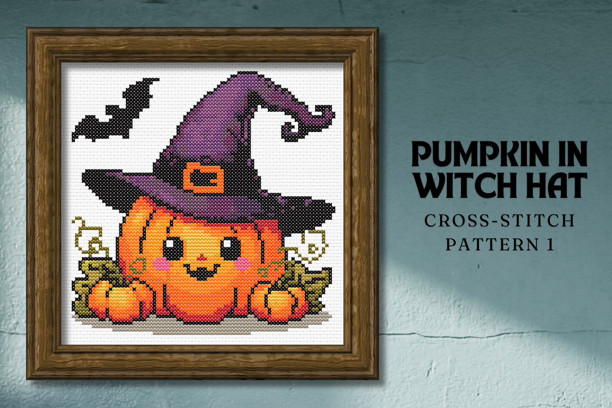 Pumpkin with a Witch Hat PPattern