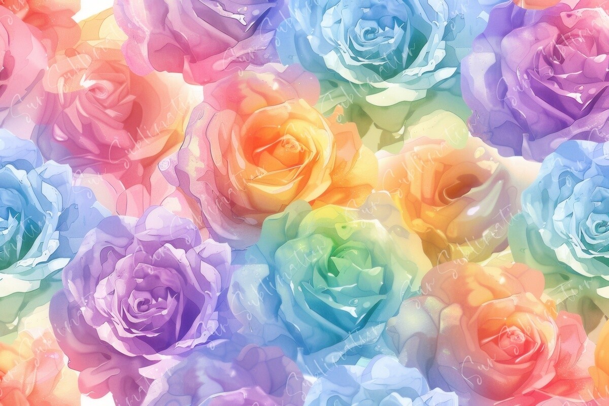 Rainbow Roses Graphic by Sun Sublimation · Creative Fabrica
