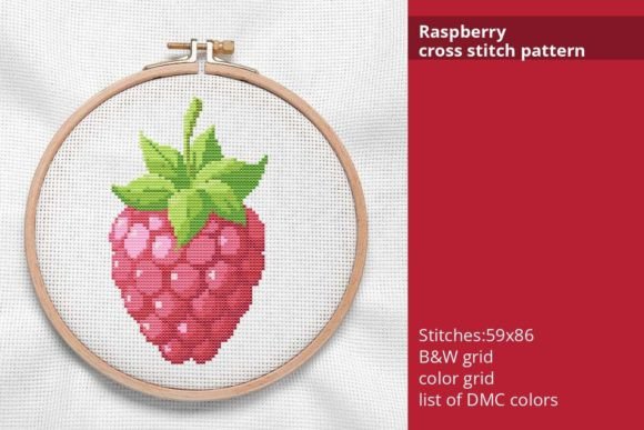 Raspberry Cross Stitch Pattern