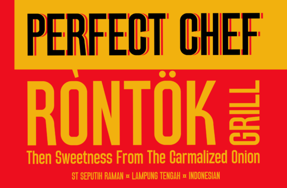 Rontok Font font preview - 3