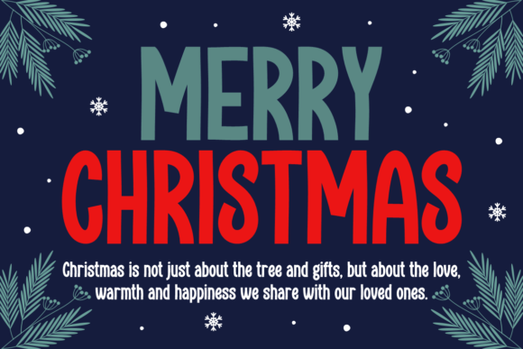 Santa Sounds Font PNG with transparent background - Preview 1
