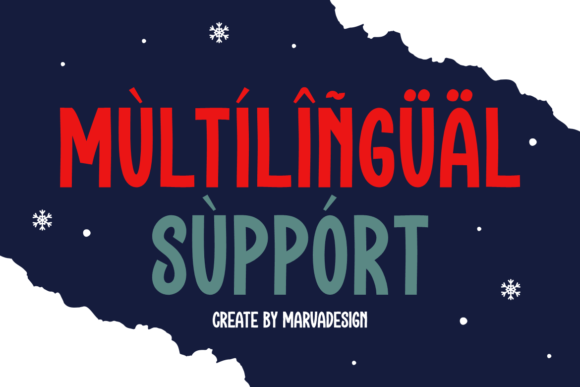Santa Sounds Font PNG with transparent background - Preview 3