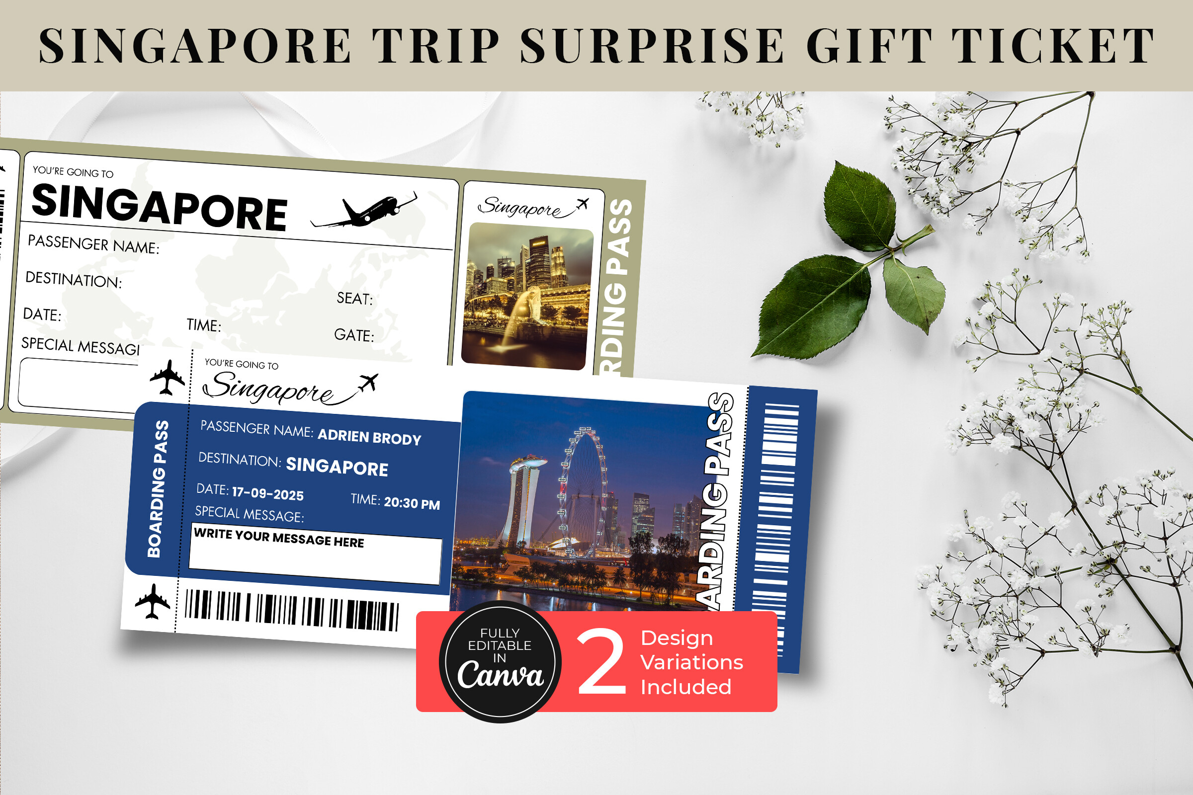 Singapore Trip Surprise Gift Ticket