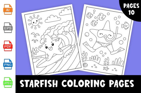 Starfish Coloring Pages for Kids