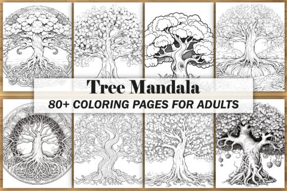 Tree Mandala Coloring Pages - KDP