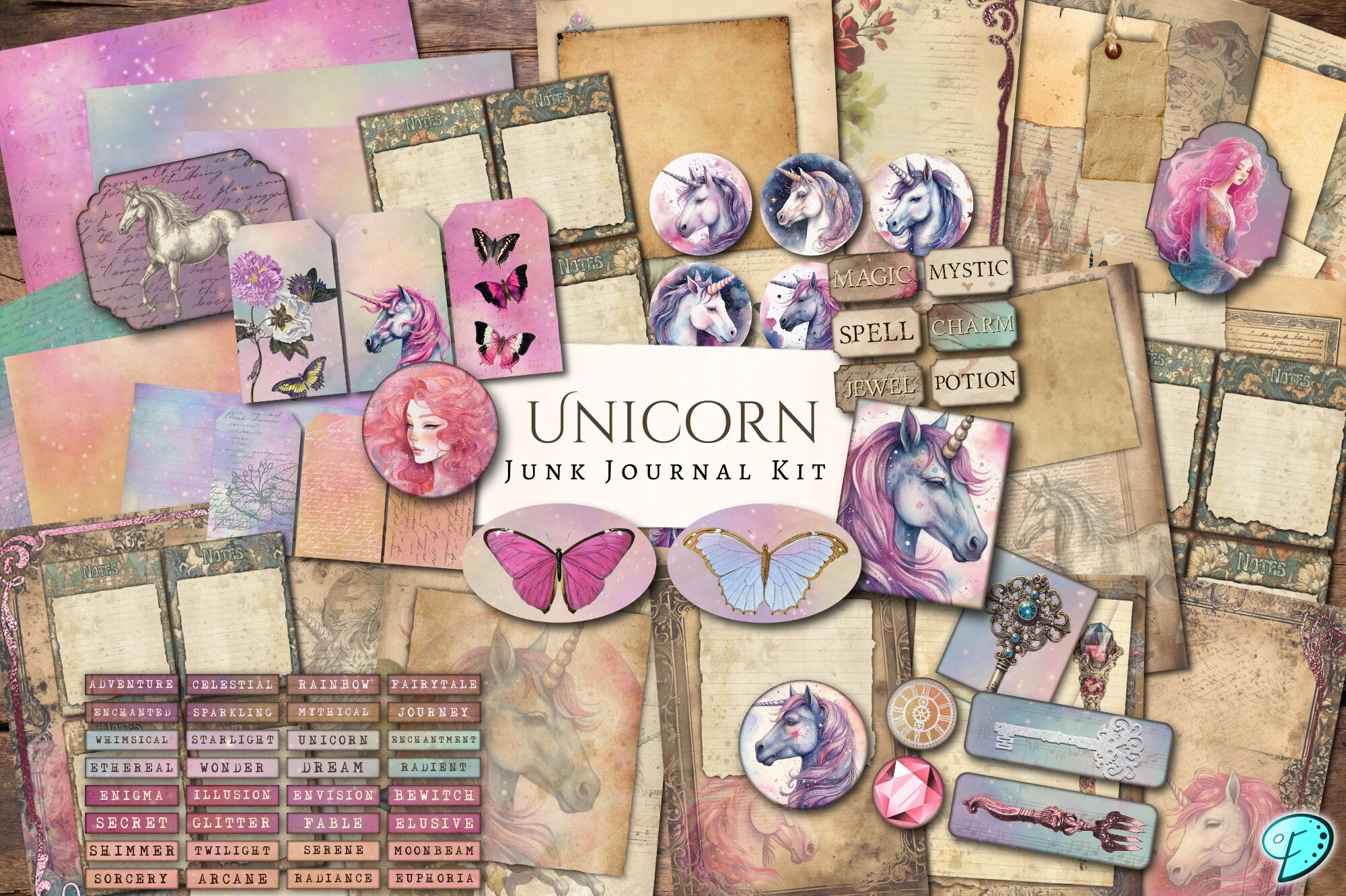 Unicorn Junk Journal Kit