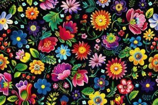 Vibrant Floral Pattern Graphic by Sun Sublimation · Creative Fabrica