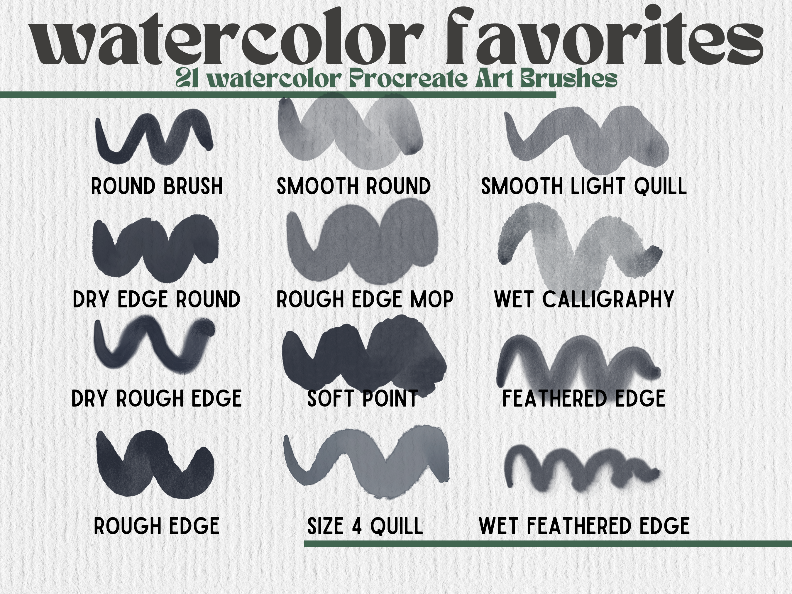 Watercolor Favorites Procreate Brushes - photo 2