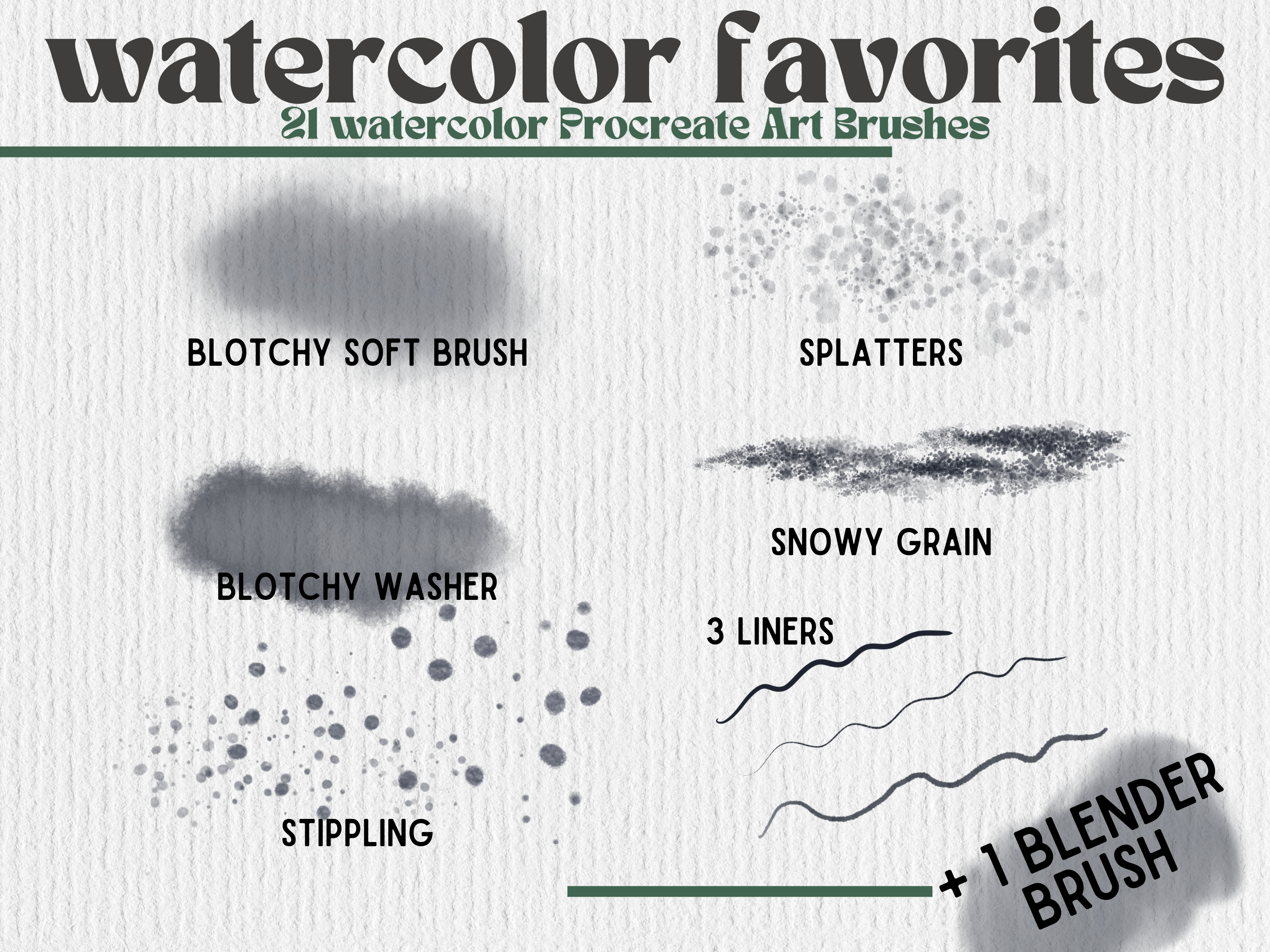 Watercolor Favorites Procreate Brushes - photo 3