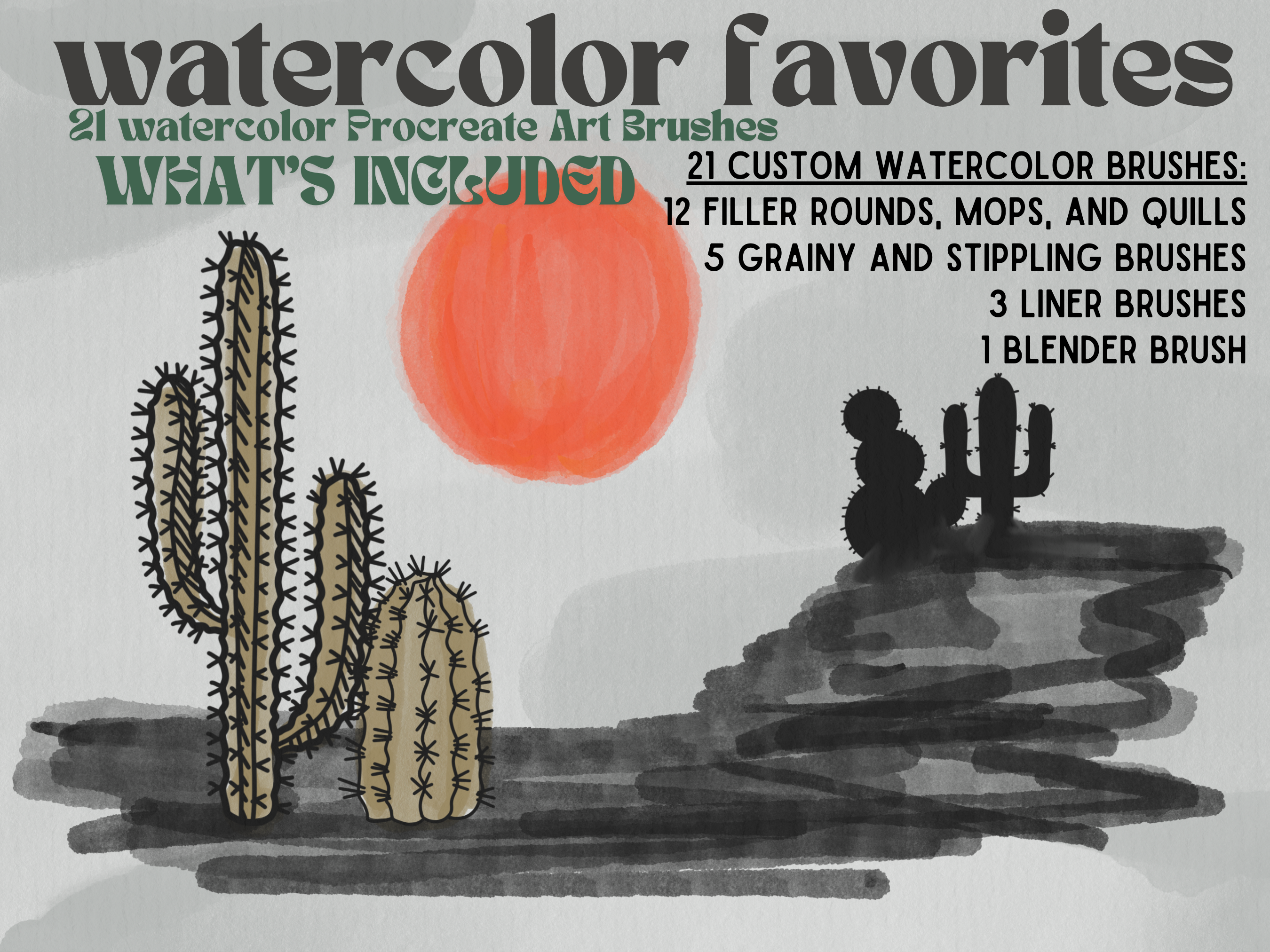 Watercolor Favorites Procreate Brushes - photo 4