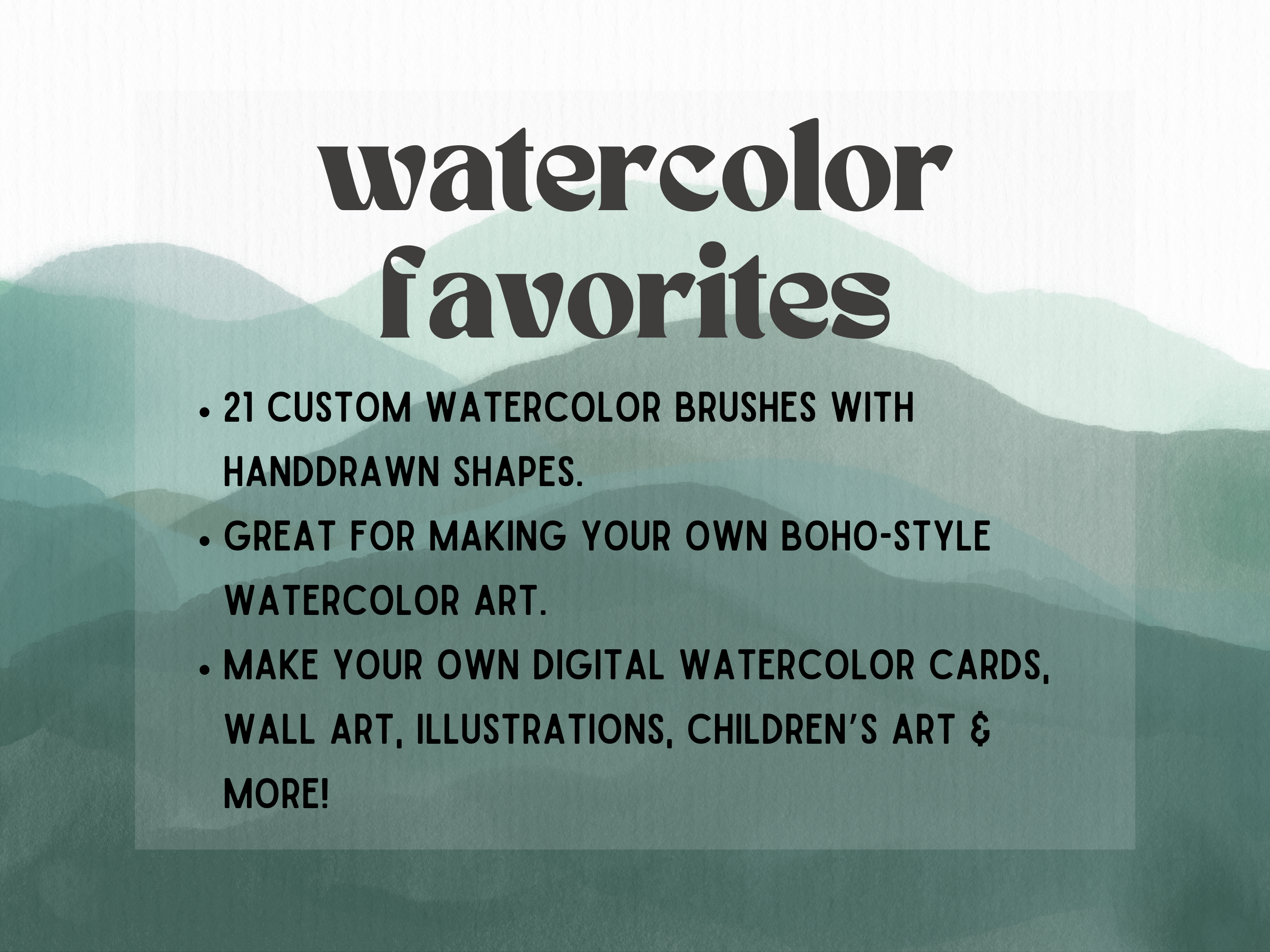 Watercolor Favorites Procreate Brushes - photo 5