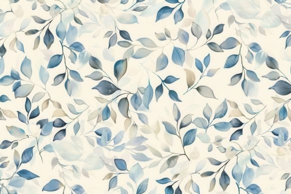 Blue Leaves Pattern Graphic Patterns By Sun Sublimation