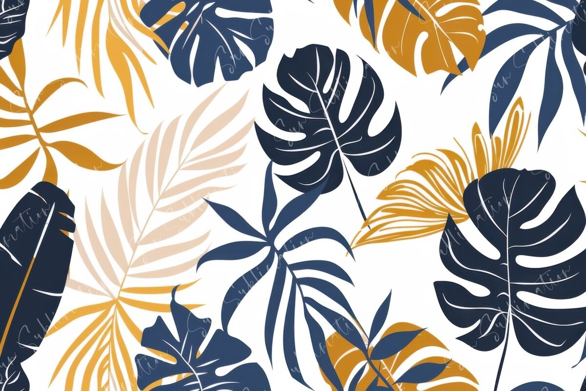 Bold Tropical Leaves Pattern Graphic by Sun Sublimation · Creative Fabrica