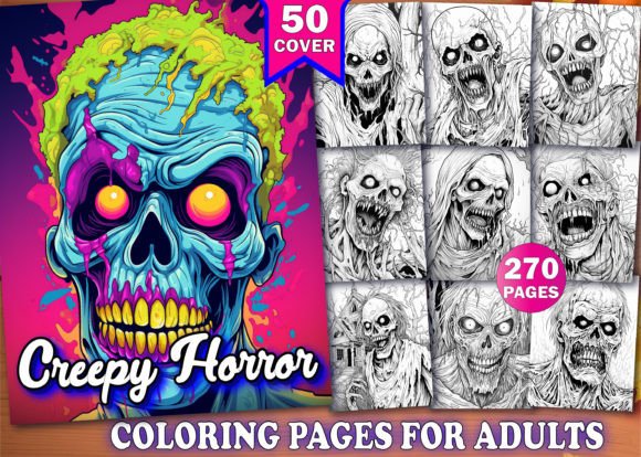 Creepy Horror Coloring Pages for Adults