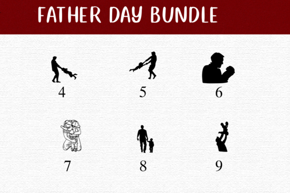 Father Day Bundle Font PNG with transparent background - Preview 3