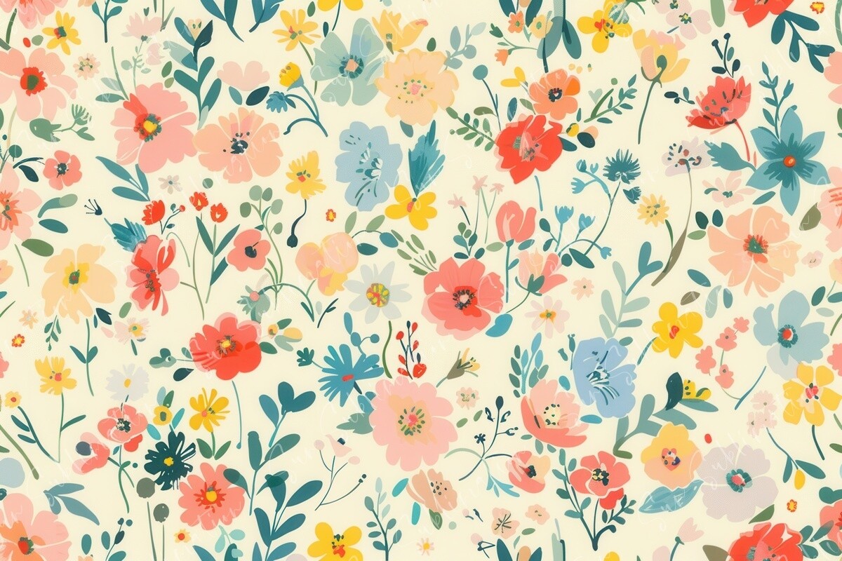 Floral Pattern Graphic by Sun Sublimation · Creative Fabrica