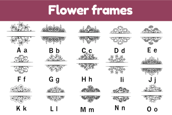 Flower Frames Font - Preview 1