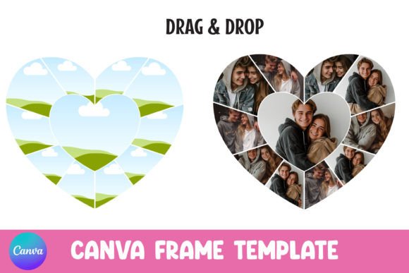 Heart Photo Collage Canva Frame
