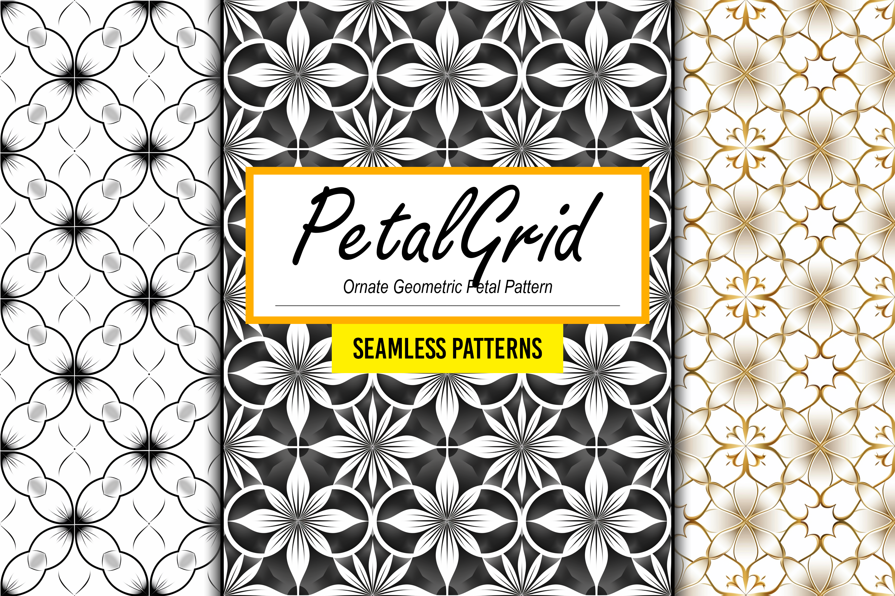 Ornate Geometric Petal Seamless Pattern Graphic by Canvas Elegance ...