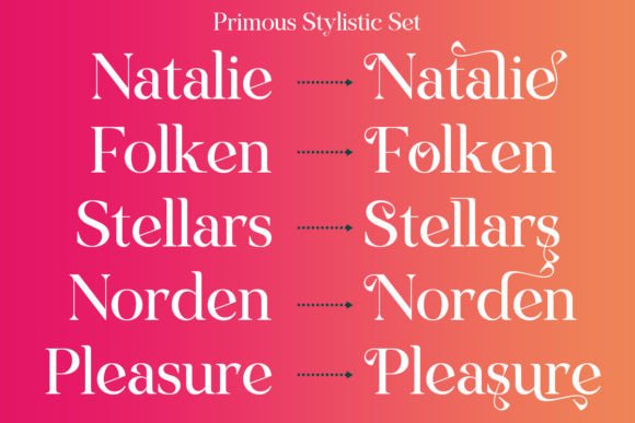 Primous Font font preview - 5