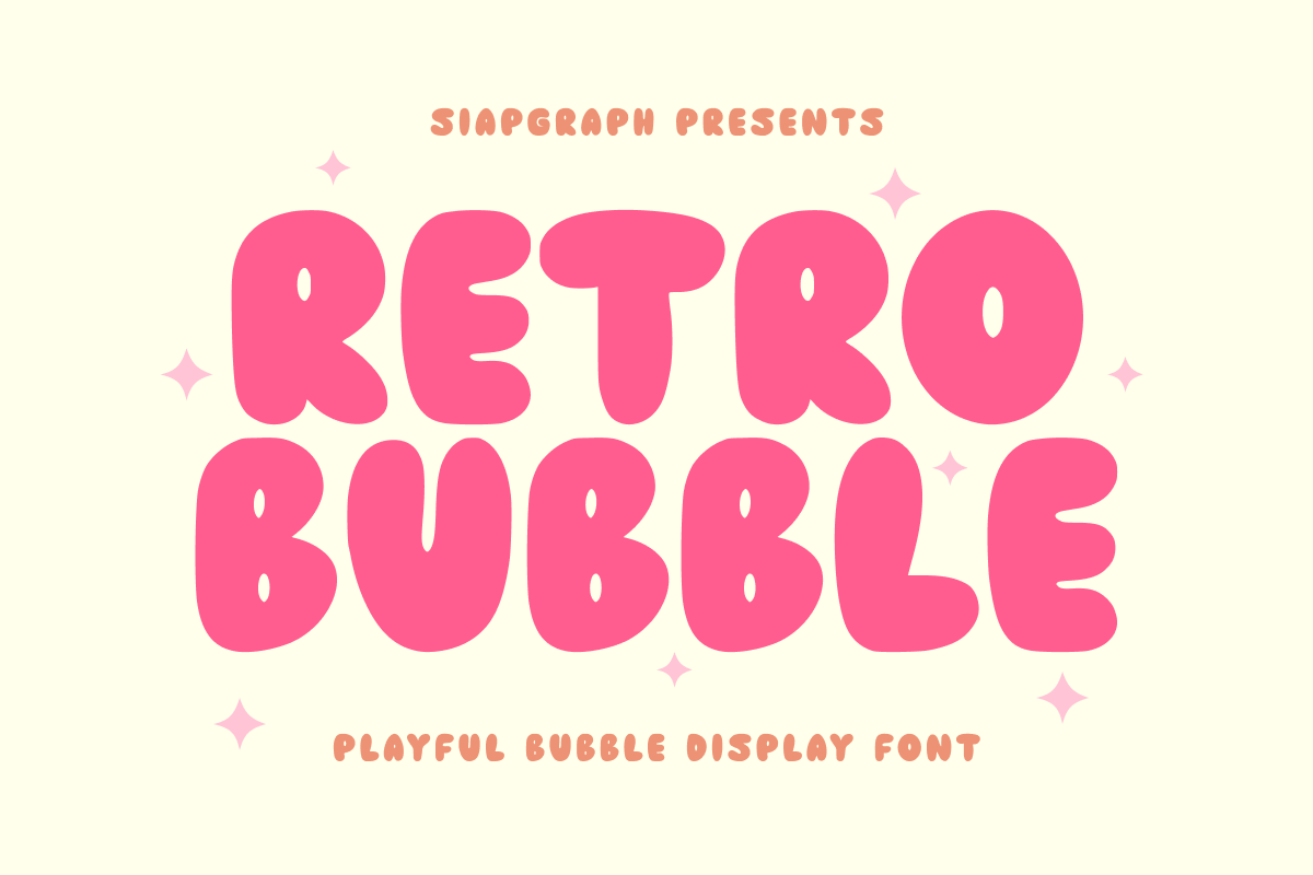 Retro Bubble Font - photo 1
