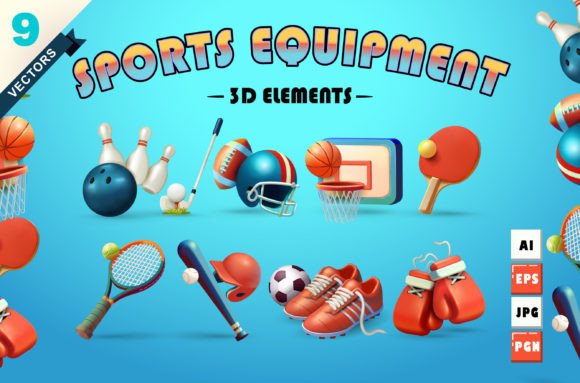 Sports Equipment, 3D Elements