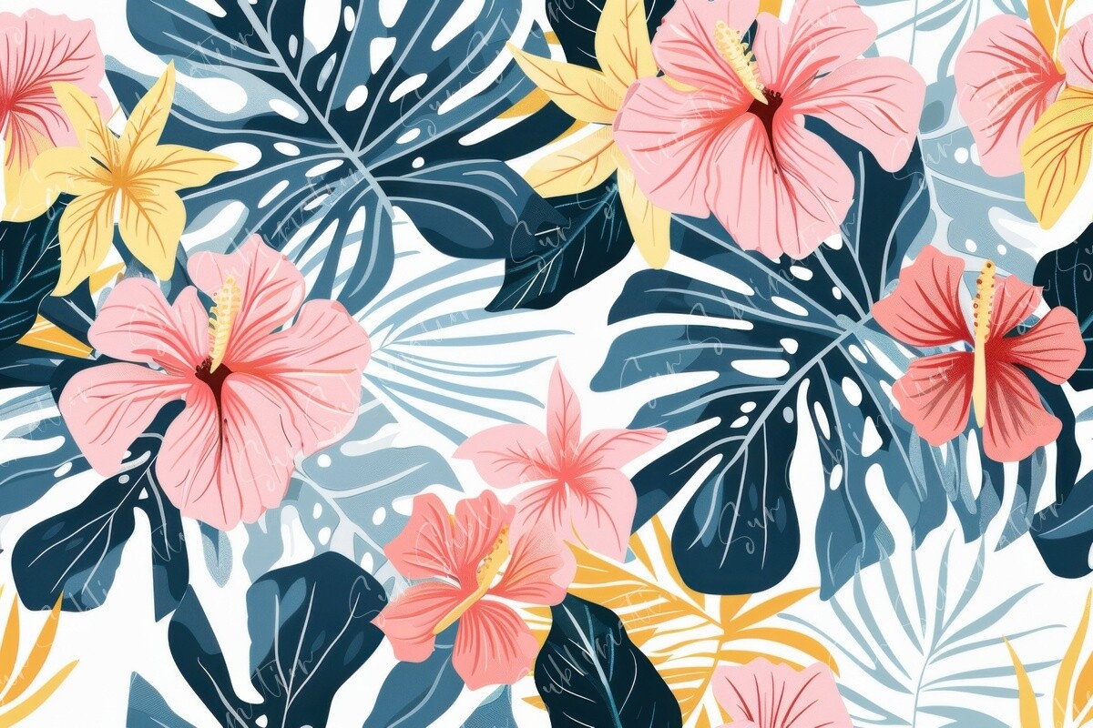 Tropical Floral Pattern Graphic by Sun Sublimation · Creative Fabrica