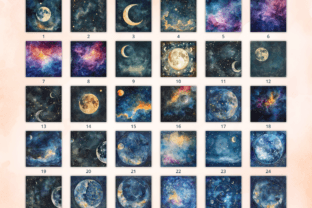Vintage Celestial Digital Papers Graphic by altendi · Creative Fabrica