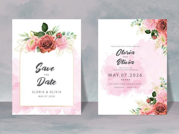 Beautiful Floral Wedding Invitation Card