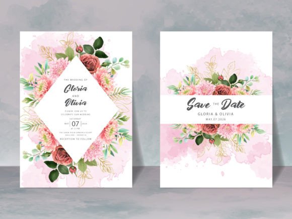 Beautiful Floral Wedding Invitation Card
