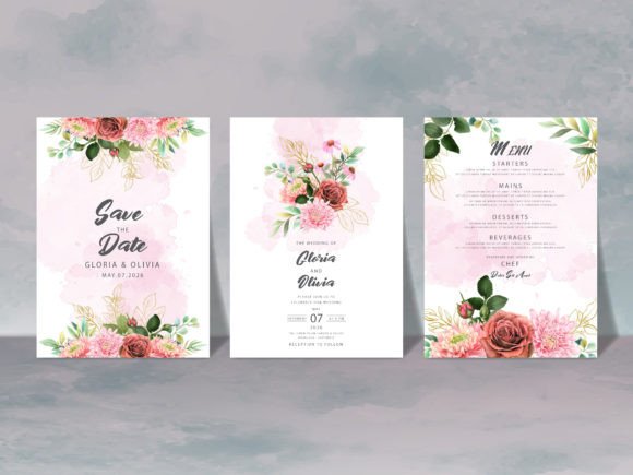 Beautiful Floral Wedding Invitation Card