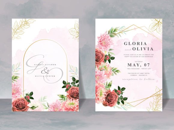 Beautiful Floral Wedding Invitation Card