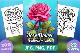 200 Rose Flower Coloring Pages for Adult Graphic by FuN ArT · Creative ...