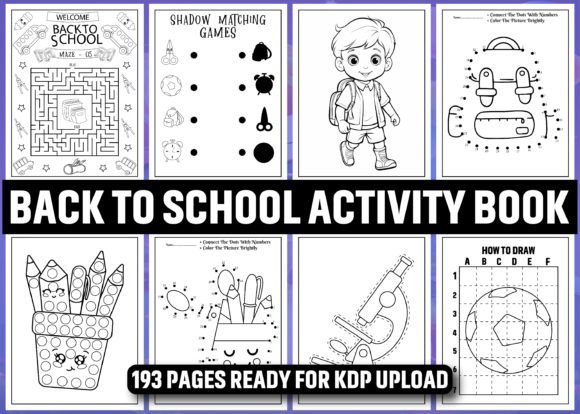 Preview of Back to School Activity Book for Kids coloring pages for kids