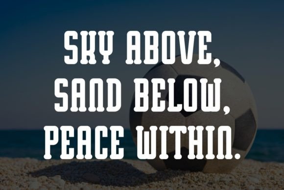 Beach Soccer Font - Preview 2