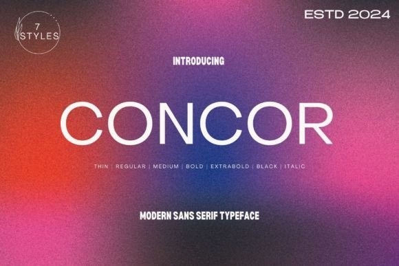Concur Family font