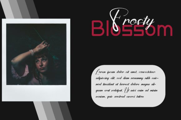 Frosty Blossom Font PNG with transparent background - Preview 4